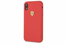 Ferrari Rood Back Cover voor iPhone XR - SF Silicone