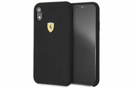 Ferrari Zwart Back Cover voor iPhone XR - SF Silicone