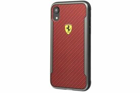 Apple Rood Ferrari Back Cover voor iPhone XR - On Track PU Rubber