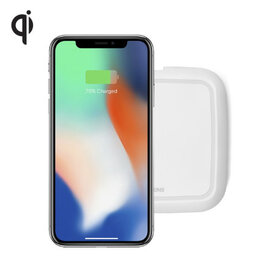 Zens Qi single draadloze oplader 10W (wit)