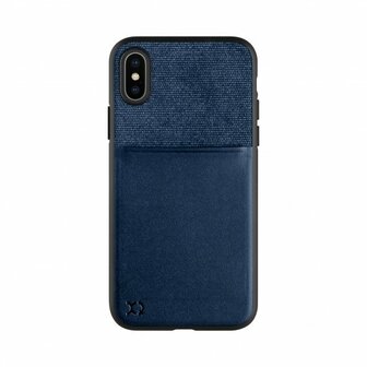XQISIT Card Case for iPhone X/Xs dark blue