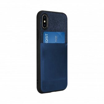 XQISIT Card Case for iPhone X/Xs dark blue