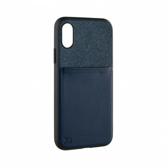 XQISIT Card Case for iPhone X/Xs dark blue