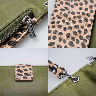 Mobilize 2in1 Gelly Wallet Zipper Case Apple iPhone 11 Pro Olive/Leopard