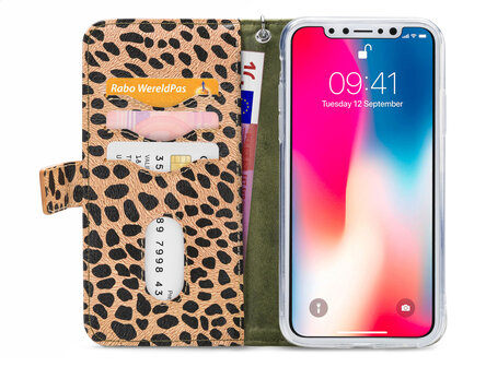  Mobilize 2in1 Gelly Wallet Zipper Case Apple iPhone Xs Max Olive/Leopard