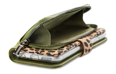  Mobilize 2in1 Gelly Wallet Zipper Case Apple iPhone Xs Max Olive/Leopard