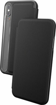 GEAR4 D3O Oxford Leather bookcase voor de Apple iPhone Xs Max (Zwart)