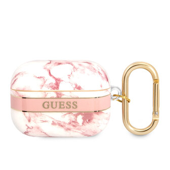 Guess Airpods - Airpods Pro Case - Marble - Roze