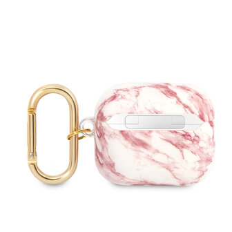 Guess Airpods - Airpods 3 Case - Marble - Roze