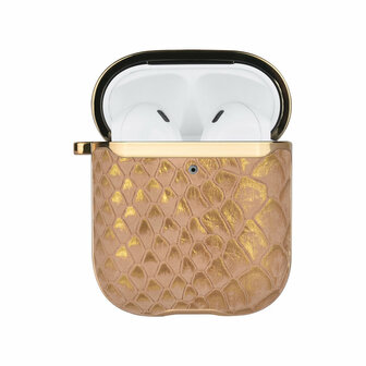 UNIQ Airpods 1 &amp; 2 Case - Snake Leather Goud
