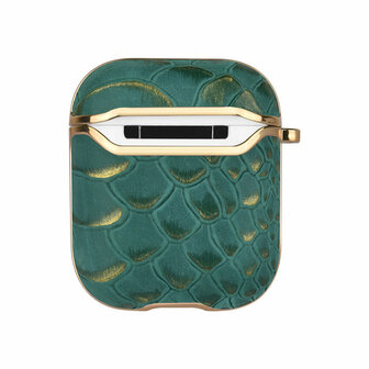 UNIQ Airpods 1 &amp; 2 Case - Snake Leather Groen