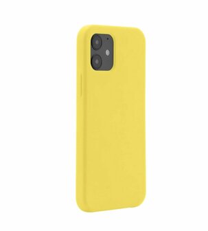 JT Berlin Liquid Siliconen case STEGLITZ voor iPhone 12 mini (licht geel)