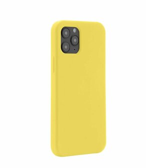 JT Berlin Liquid Siliconen case STEGLITZ voor iPhone 12 / 12Pro (licht geel)