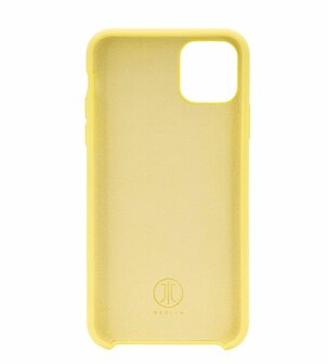 JT Berlin Liquid Siliconen case STEGLITZ voor iPhone 12 / 12Pro (licht geel)