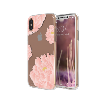 FLAVR iPlate Pink Peonies case voor iPhone X/Xs (kleurrijk)