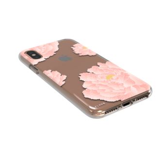 FLAVR iPlate Pink Peonies case voor iPhone X/Xs (kleurrijk)
