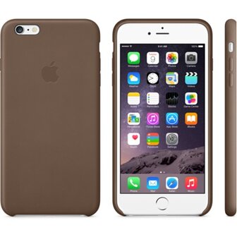 Apple iPhone 6 Plus Leather Case Olive Brown