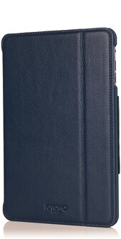 Knomo Folio Case Leather Marine Blue voor iPad mini 1 t/m 3 Retina