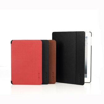 Knomo Folio Case Leather Black voor iPad miniv