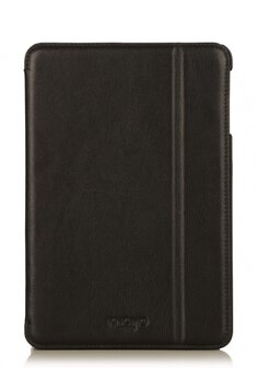 Knomo Folio Case Leather Black voor iPad mini