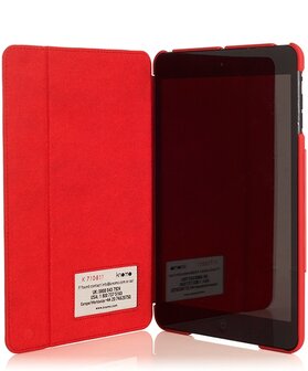 Knomo Folio Case Leather Scarlet Red voor iPad mini 