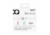 Xqisit Cotton Cable Lightning. 1,8m (Wit)