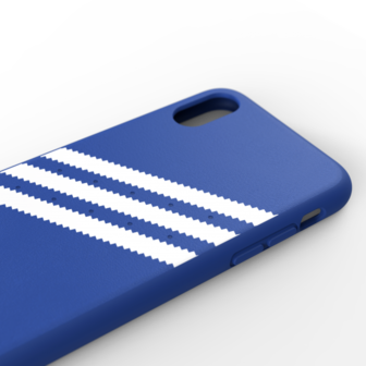 Adidas Moulded Case Su&eacute;de Blauw voor iPhone X/Xs