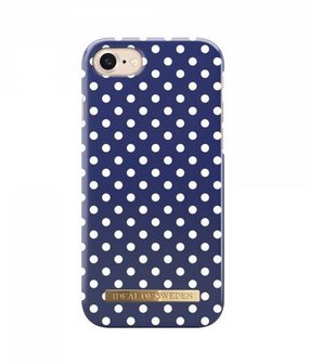 iDeal of Sweden iPhone 8 / 7 Fashion Back Case Blue Polka Dots