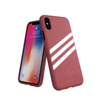 Adidas Moulded Case PU Su&eacute;de Roze voor iPhone X/Xs