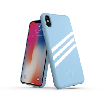 Adidas Moulded Case PU Su&eacute;de Blauw voor iPhone Xs Max