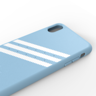 Adidas Moulded Case PU Su&eacute;de Blauw voor iPhone Xs Max
