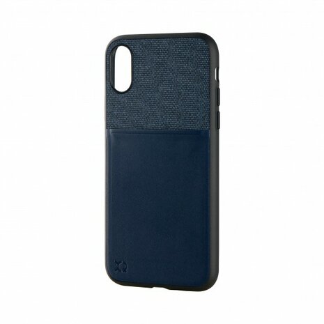 XQISIT Card Case for iPhone X/Xs dark blue