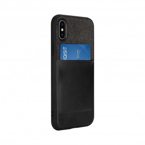 XQISIT Card Case for iPhone X/Xs black