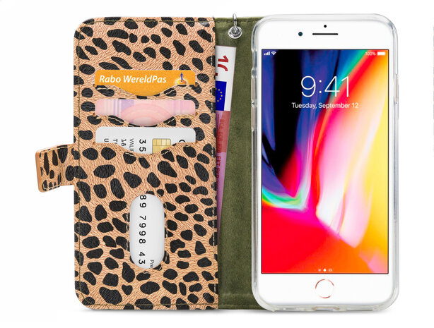 Mobilize 2in1 Gelly Wallet Zipper Case Apple iPhone 6/6S/7/8 Plus Olive/Leopard