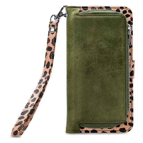  Mobilize 2in1 Gelly Wallet Zipper Case Apple iPhone Xs Max Olive/Leopard