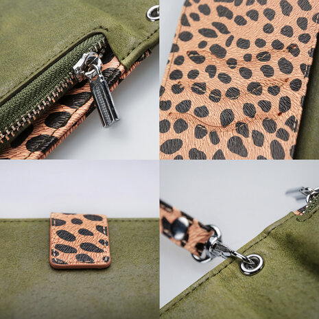  Mobilize 2in1 Gelly Wallet Zipper Case Apple iPhone Xs Max Olive/Leopard