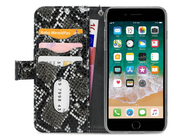 Mobilize 2in1 Gelly Wallet Zipper Case Apple iPhone 6/6S/7/8 Plus Black/Snake