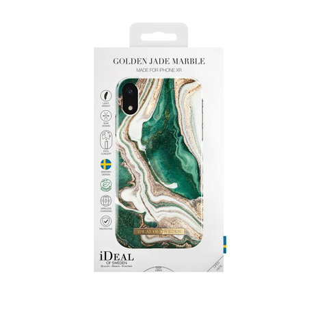 iDeal of Sweden Fashion Back Case Golden Jade Marble voor iPhone SE2 / 7 / 8