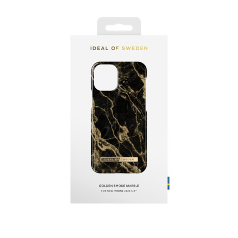 iDeal of Sweden - iPhone 12 mini Hoesje - Fashion Back Case Golden Smoke Marble
