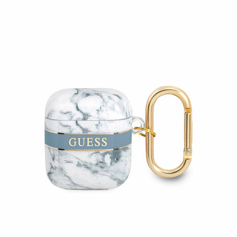 Guess Airpods - Airpods 2 Case - Marble - Blauw