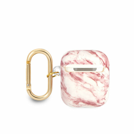 Guess Airpods - Airpods 2 Case - Marble - Roze