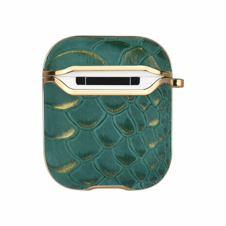 UNIQ Airpods 1 & 2 Case - Snake Leather Groen