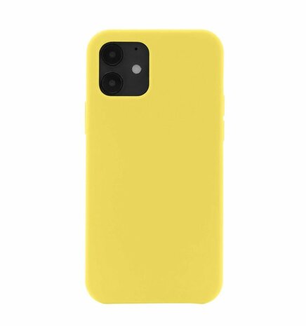 JT Berlin Liquid Siliconen case STEGLITZ voor iPhone 12 mini (licht geel)