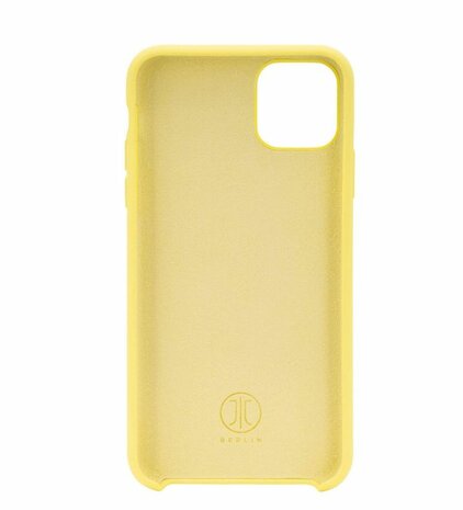JT Berlin Liquid Siliconen case STEGLITZ voor iPhone 12 mini (licht geel)