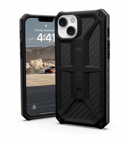 UAG Urban Armor Gear Monarch Case voor Apple iPhone 14 Plus carbon fiber