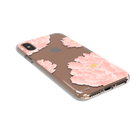 FLAVR iPlate Pink Peonies case voor iPhone X/Xs (kleurrijk)