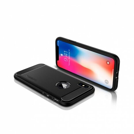 Spigen Case Rugged Armor (zwart) iPhone X/Xs