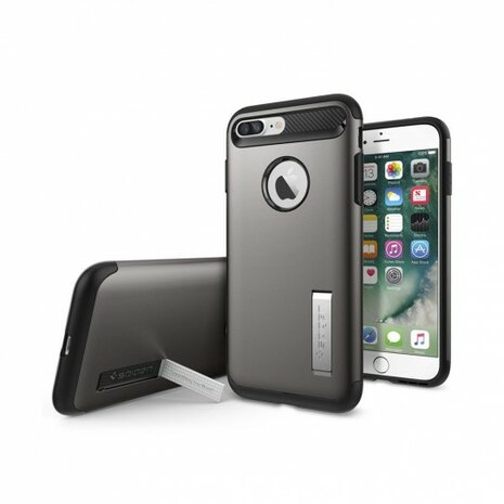 Spigen Slim Armor (grijs) voor iPhone 7 plus en 8 plus