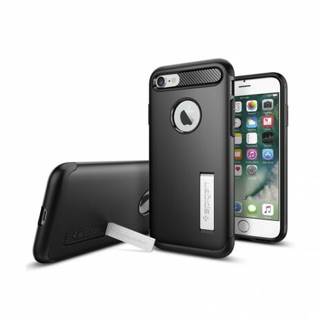 Spigen Slim Armor (zwart) voor iPhone 7 en 8