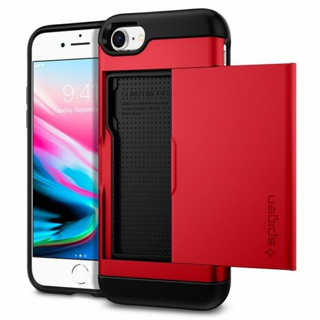 Spigen Slim Armor CS (rood) voor iPhone 7 / 8